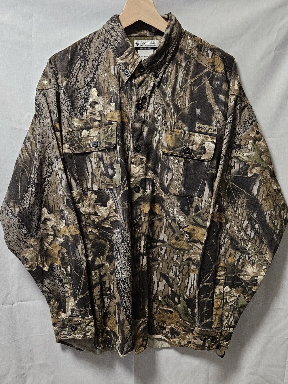Columbia Men's Camo Button-Up Jacket - Brown/Green